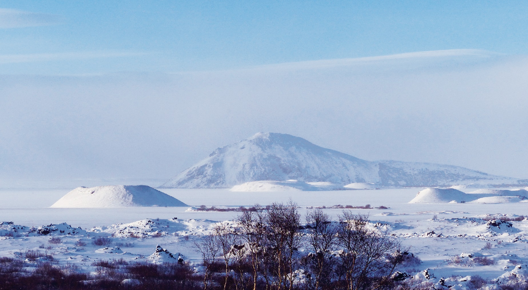 Pseudo-cratère de Skútustaðir sur le lac Myvatn